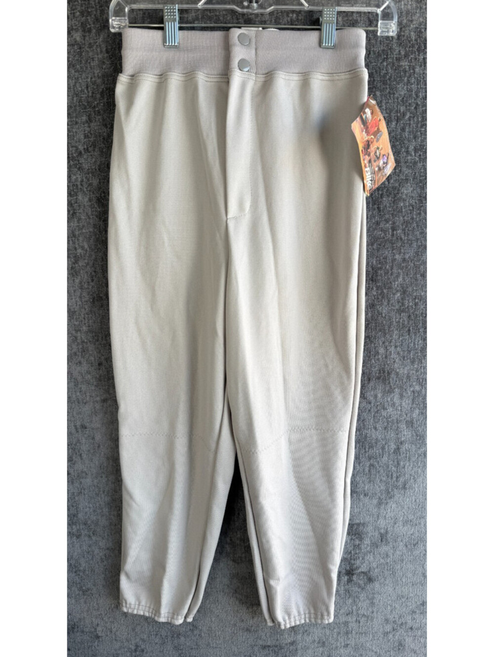 Vintage BIKE Womens Small Softball Pants Gray Elastic Waist NWT Deadstock USA